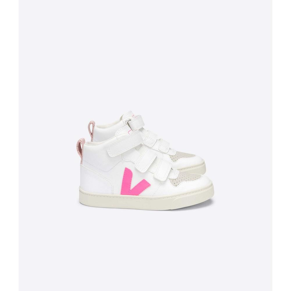 Veja V-10 MID CWL Hoog Kinderen White/Pink | BE 703SGL